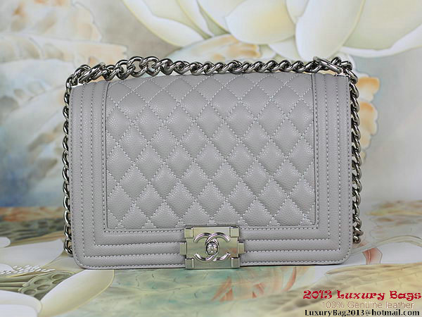 2013 Boy Chanel Flap Shoulder Bag Classic Cannage Patterns A67025 Grey 2013 Boy Chanel Flap Shoulder Bag Classic Cannage Patterns A67025 Grey