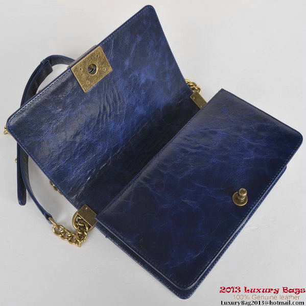 Boy Chanel Flap Shoulder Bag Iridescent Leather A67086 Blue Boy Chanel Flap Shoulder Bag Iridescent Leather A67086 Blue