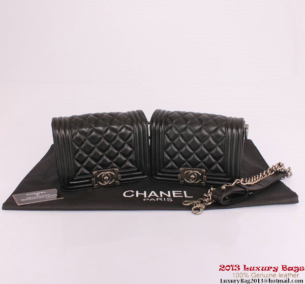 Twin Boy Chanel Flap Shoulder Bag Sheepskin Leather A67078 Black Twin Boy Chanel Flap Shoulder Bag Sheepskin Leather A67078 Black