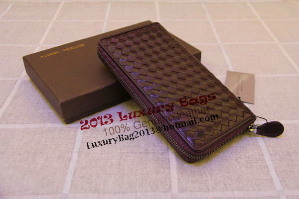 Bottega Veneta Intrecciato Nappa Zip Around Wallet 17004 Purple Bottega Veneta Intrecciato Nappa Zip Around Wallet 17004 Purple