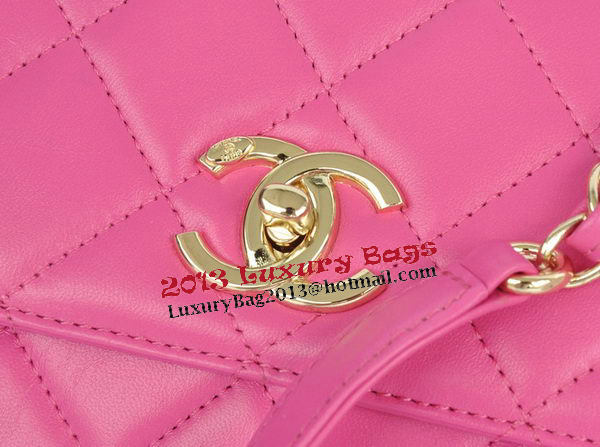Chanel Classic Top Handle Bag Original Sheepskin Leather CHA92236 Rose Chanel Classic Top Handle Bag Original Sheepskin Leather CHA92236 Rose