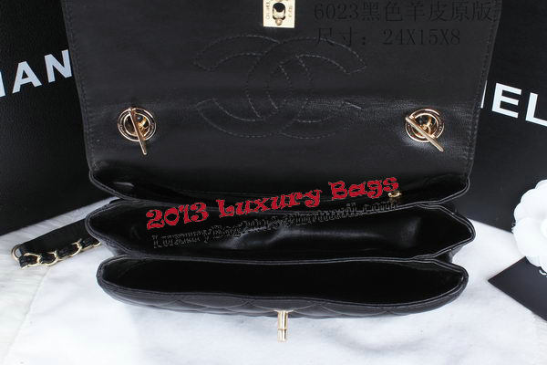 Chanel Classic Top Flap Bag Sheep Leather CHA6023 Black Chanel Classic Top Flap Bag Sheep Leather CHA6023 Black
