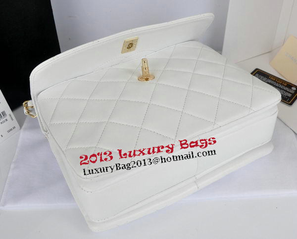Chanel Classic Top Handle Bag Original Sheepskin Leather CHA92236 White Chanel Classic Top Handle Bag Original Sheepskin Leather CHA92236 White