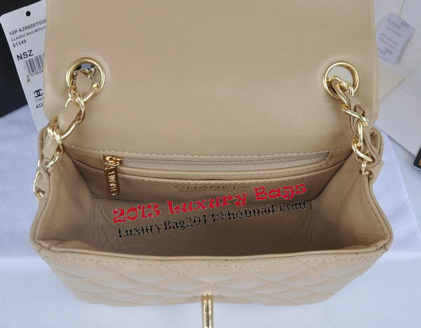 Chanel mini Classic Flap Bag Apricot Original Sheekskin CHA1115 Gold Chanel mini Classic Flap Bag Apricot Original Sheekskin CHA1115 Gold
