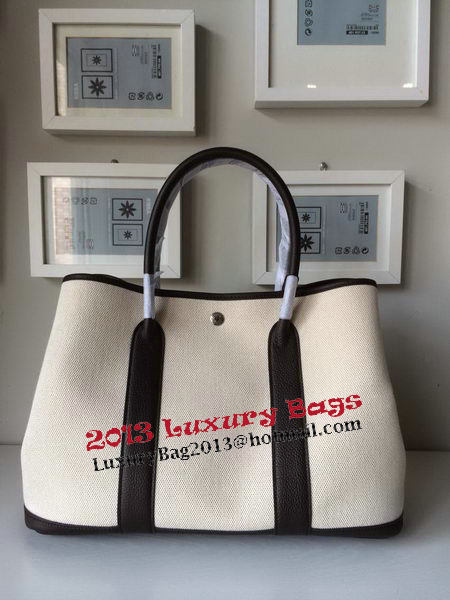 Hermes Garden Party 36CM Bag Canvas Leather H11M Brown Hermes Garden Party 36CM Bag Canvas Leather H11M Brown