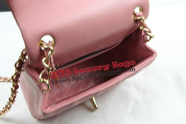 Chanel Classic MINI Flap Bag Pink Original Sheep Leather CF1115 Gold Chanel Classic MINI Flap Bag Pink Original Sheep Leather CF1115 Gold