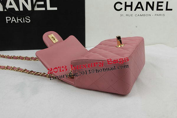 Chanel Classic MINI Flap Bag Pink Original Sheep Leather CF1115 Gold Chanel Classic MINI Flap Bag Pink Original Sheep Leather CF1115 Gold