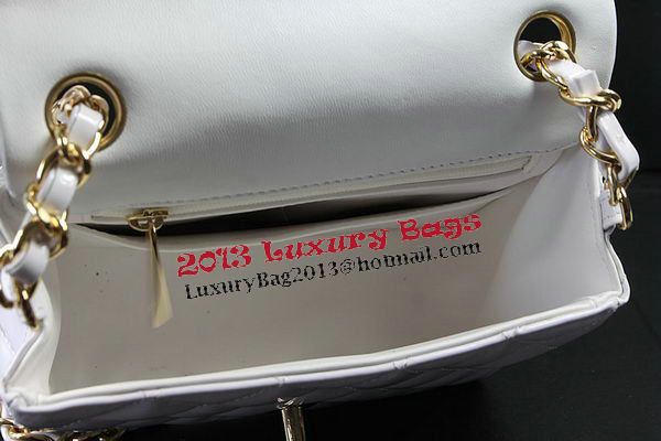 Chanel Classic MINI Flap Bag White Original Patent Leather CF1115 Gold Chanel Classic MINI Flap Bag White Original Patent Leather CF1115 Gold