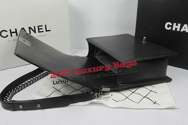 Boy Chanel Flap Shoulder Bag Black Original Sheepskin A67087 Silver Boy Chanel Flap Shoulder Bag Black Original Sheepskin A67087 Silver