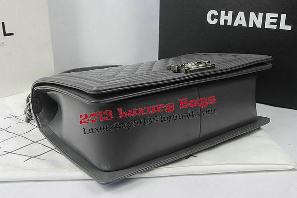 Boy Chanel Flap Shoulder Bag Grey Original Sheepskin A67087 Silver Boy Chanel Flap Shoulder Bag Grey Original Sheepskin A67087 Silver
