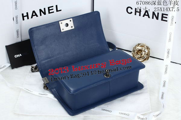 Boy Chanel Flap Shoulder Bags Sheepskin Leather A67086 Blue Boy Chanel Flap Shoulder Bags Sheepskin Leather A67086 Blue