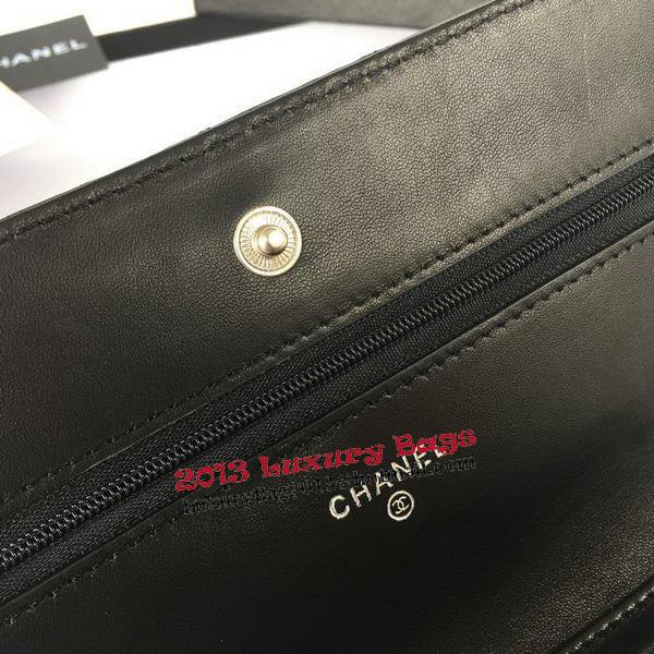 Chanel mini Flap Bag Black Original Sheepskin A33814 Silver Chanel mini Flap Bag Black Original Sheepskin A33814 Silver