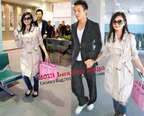 Hermes Birkin 35CM Tote Bag Litchi Leather HB35GL Pink Hermes Birkin 35CM Tote Bag Litchi Leather HB35GL Pink