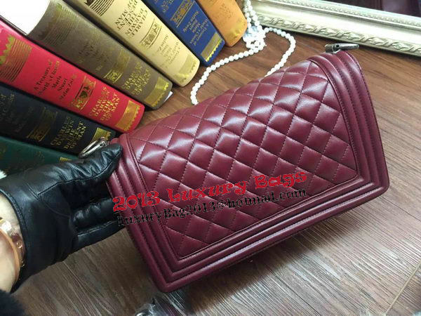 Boy Chanel Flap Shoulder Bag Sheepskin Leather A67086 Burgundy Boy Chanel Flap Shoulder Bag Sheepskin Leather A67086 Burgundy