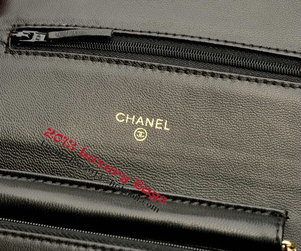 Chanel mini Flap Bag Black Sheepskin Leather A33814 Gold Chanel mini Flap Bag Black Sheepskin Leather A33814 Gold