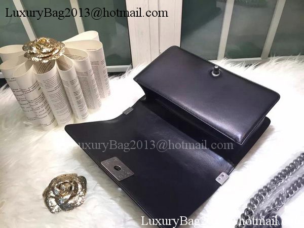 Boy Chanel Flap Shoulder Bag Black Sheepskin Leather A67086 Silver Boy Chanel Flap Shoulder Bag Black Sheepskin Leather A67086 Silver