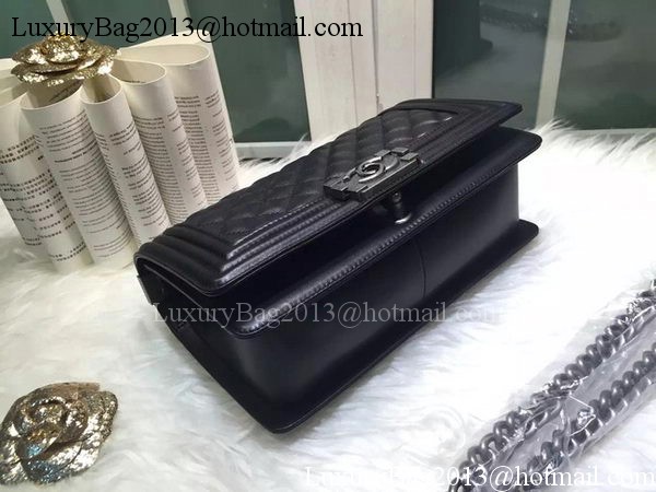 Boy Chanel Flap Shoulder Bag Black Sheepskin Leather A67086 Silver Boy Chanel Flap Shoulder Bag Black Sheepskin Leather A67086 Silver