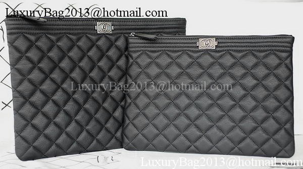 Boy Chanel Chevron Black Calfskin Leather Clutch A69253 Boy Chanel Chevron Black Calfskin Leather Clutch A69253