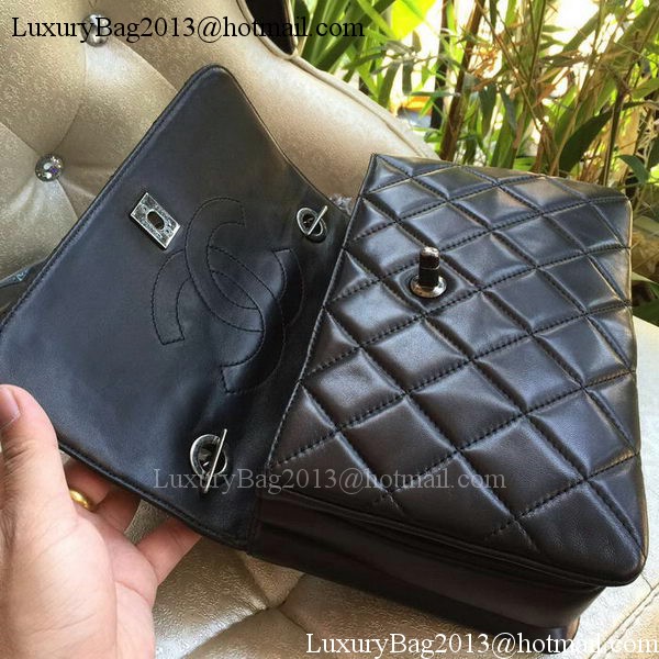 Chanel Classic Top Handle Bag Original Sheepskin Leather A92236 Black Chanel Classic Top Handle Bag Original Sheepskin Leather A92236 Black