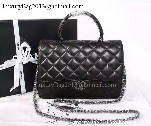 Chanel Classic Top Handle Bag Original Sheepskin Leather A92238 Black Chanel Classic Top Handle Bag Original Sheepskin Leather A92238 Black