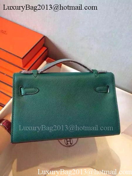 Hermes MINI Kelly 22cm Tote Bag Calfskin Leather K22 Dark Green Hermes MINI Kelly 22cm Tote Bag Calfskin Leather K22 Dark Green