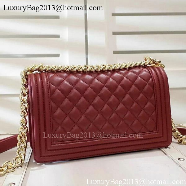 Chanel Boy Flap Shoulder Bag Burgundy Original Sheepskin Leather A67086 Gold Chanel Boy Flap Shoulder Bag Burgundy Original Sheepskin Leather A67086 Gold