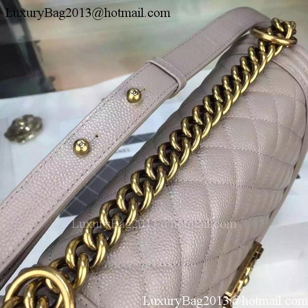 Chanel Boy Flap Shoulder Bag Grey Original Calfskin Leather A8708 Bronze Chanel Boy Flap Shoulder Bag Grey Original Calfskin Leather A8708 Bronze