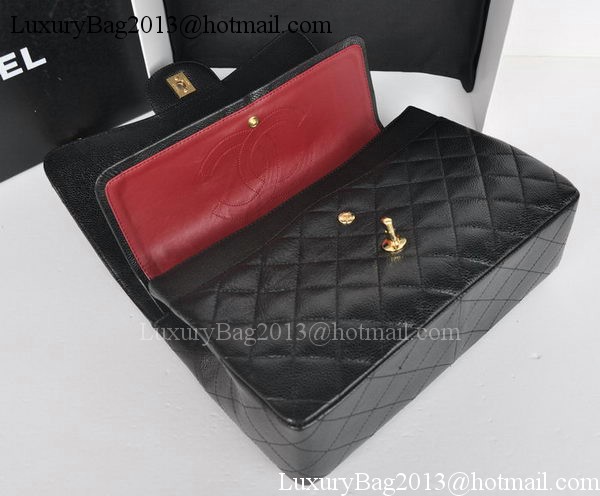 Chanel Jumbo Double Flaps Bag Black Cannage Pattern A36097 Gold Chanel Jumbo Double Flaps Bag Black Cannage Pattern A36097 Gold