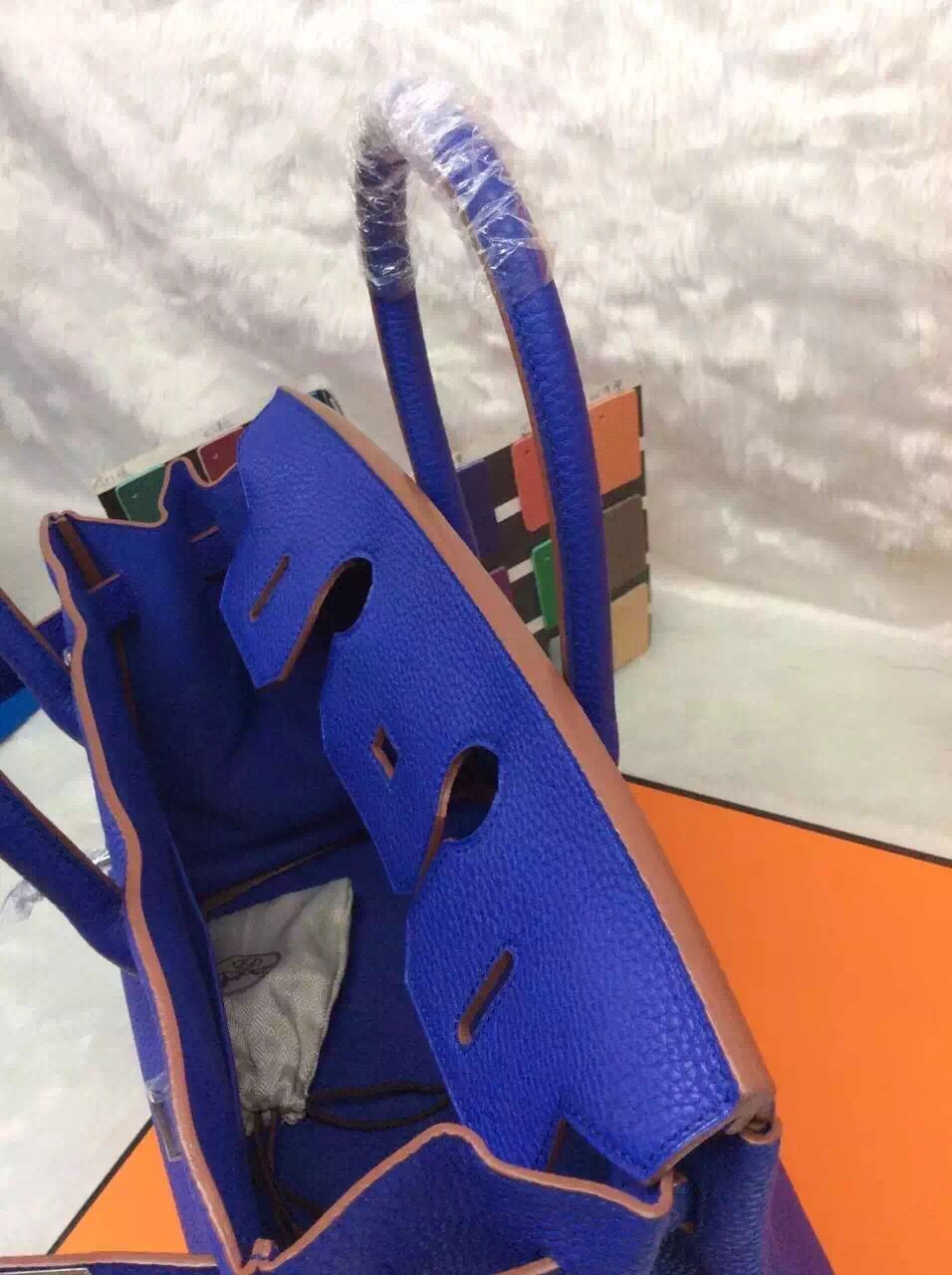 Hermes Birkin 35CM 30CM Tote Bag Grainy Leather H35H30 Blue Hermes Birkin 35CM 30CM Tote Bag Grainy Leather H35H30 Blue