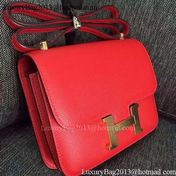 Hermes Constance Bag Calfskin Leather H9999 Red Hermes Constance Bag Calfskin Leather H9999 Red