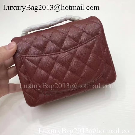 Chanel Classic MINI Flap Bag Original Cannage Pattern A1115 Wine Chanel Classic MINI Flap Bag Original Cannage Pattern A1115 Wine