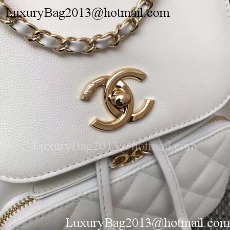 Chanel Original Leather Backpack CHA2590 White Chanel Original Leather Backpack CHA2590 White