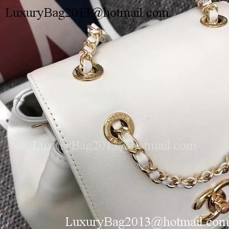 Chanel Original Leather Backpack CHA2590 White Chanel Original Leather Backpack CHA2590 White