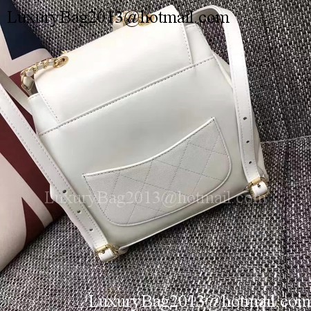 Chanel Original Leather Backpack CHA2590 White Chanel Original Leather Backpack CHA2590 White