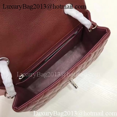 Chanel mini Classic Flap Bag Original Cannage Pattern A1116 Wine Chanel mini Classic Flap Bag Original Cannage Pattern A1116 Wine