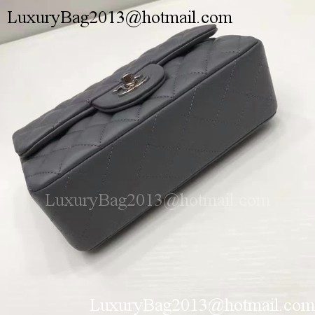 Chanel mini Classic Flap Bag Original Sheepskin Leather A1116 Grey Chanel mini Classic Flap Bag Original Sheepskin Leather A1116 Grey