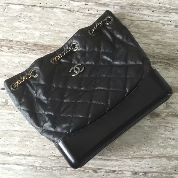 Chanel Sheepskin Leather Backpack 93825 Black Chanel Sheepskin Leather Backpack 93825 Black