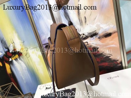 Celine Belt Bag Original Smooth Leather C3349 Brown&Blue Celine Belt Bag Original Smooth Leather C3349 Brown&Blue