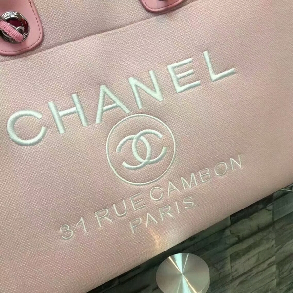 Chanel Large Canvas Tote Shopping Bag CNA1679 Light Pink Chanel Large Canvas Tote Shopping Bag CNA1679 Light Pink