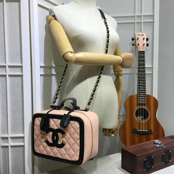 Chanel Calfskin Leather Shoulder Bag 6070 Pink Chanel Calfskin Leather Shoulder Bag 6070 Pink