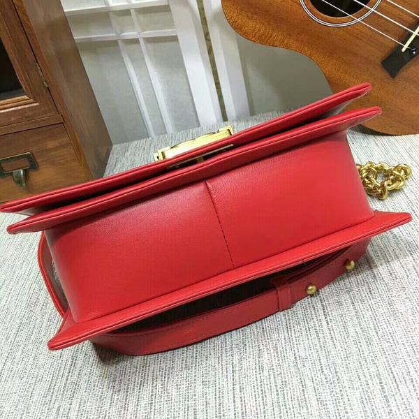 Boy Chanel Flap Shoulder Bag Sheepskin Leather 67086A Red Boy Chanel Flap Shoulder Bag Sheepskin Leather 67086A Red