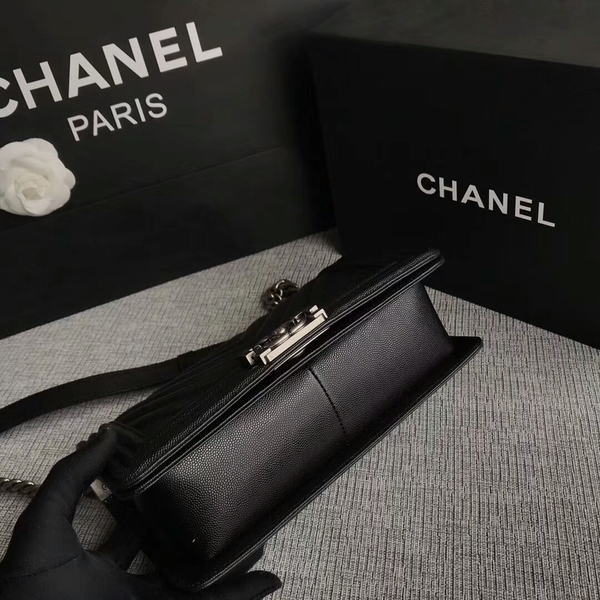Boy Chanel Original Chevron Leather 67086 Black Boy Chanel Original Chevron Leather 67086 Black