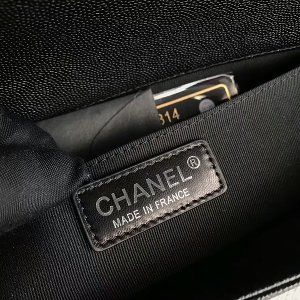 Boy Chanel Original Chevron Leather 67086 Black Boy Chanel Original Chevron Leather 67086 Black