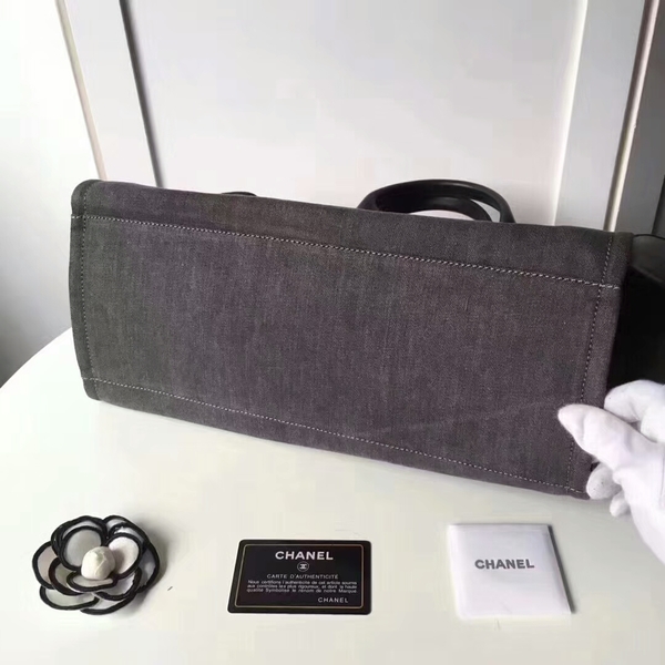 Chanel Medium Original Canvas Leather Tote Shopping Bag 66941A Chanel Medium Original Canvas Leather Tote Shopping Bag 66941A