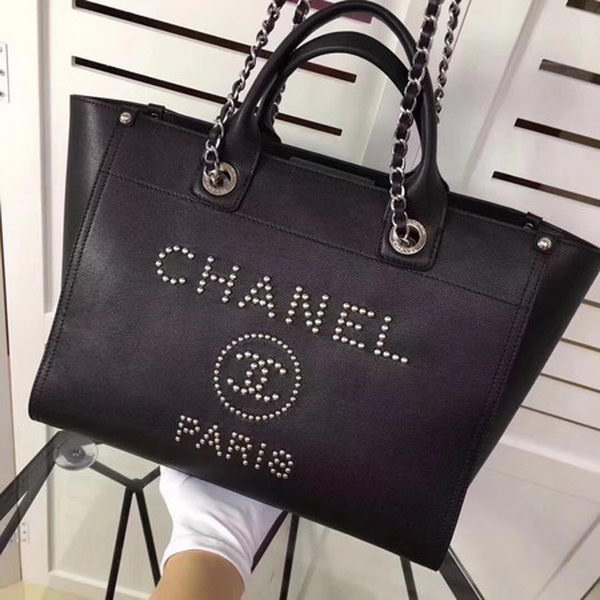 Chanel Tote Bag Calfskin Leather CHA3627 Black Chanel Tote Bag Calfskin Leather CHA3627 Black