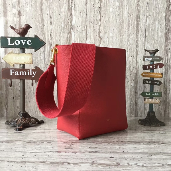 Celine Cabas Phantom Bags Lichee Pattern Leather 77426 Red Celine Cabas Phantom Bags Lichee Pattern Leather 77426 Red