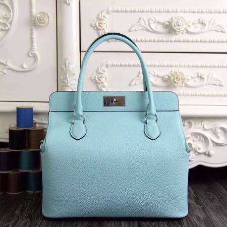 Hermes Toolbox Bag Original Togo Leather H3259 SkyBlue Hermes Toolbox Bag Original Togo Leather H3259 SkyBlue