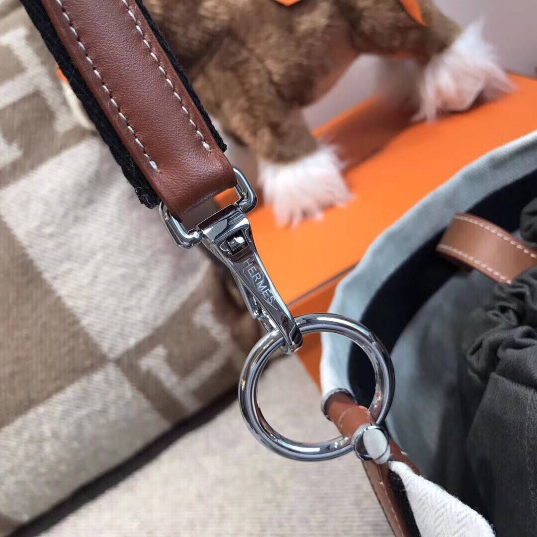 Hermes H Sac De Pansage Canvas HS18237 White Hermes H Sac De Pansage Canvas HS18237 White