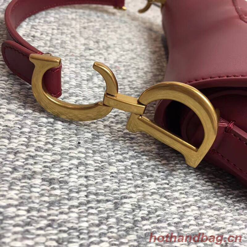 Dior SADDLE BAG IN RED CALFSKIN M0446 red Dior SADDLE BAG IN RED CALFSKIN M0446 red
