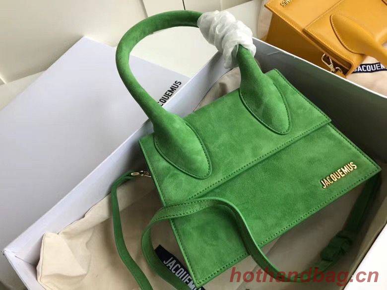 Jacquemus Original Velvet Leather Top Handle Bag J76235 Green Jacquemus Original Velvet Leather Top Handle Bag J76235 Green